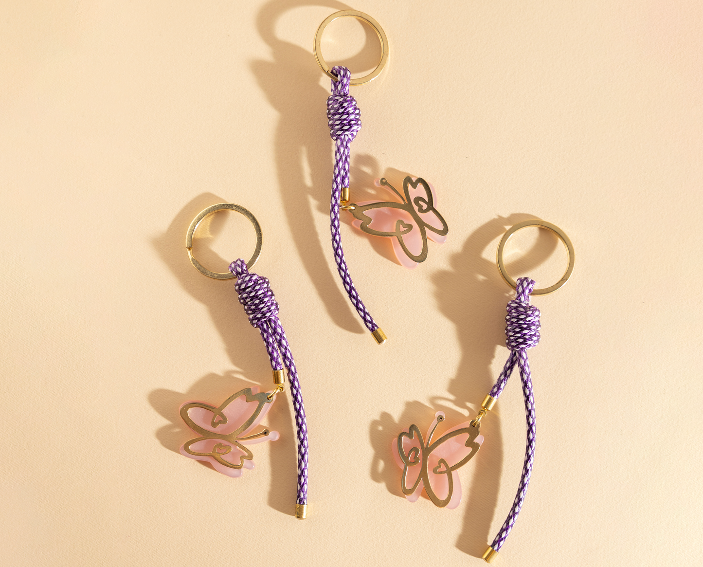 Lilac Flutter Keychain