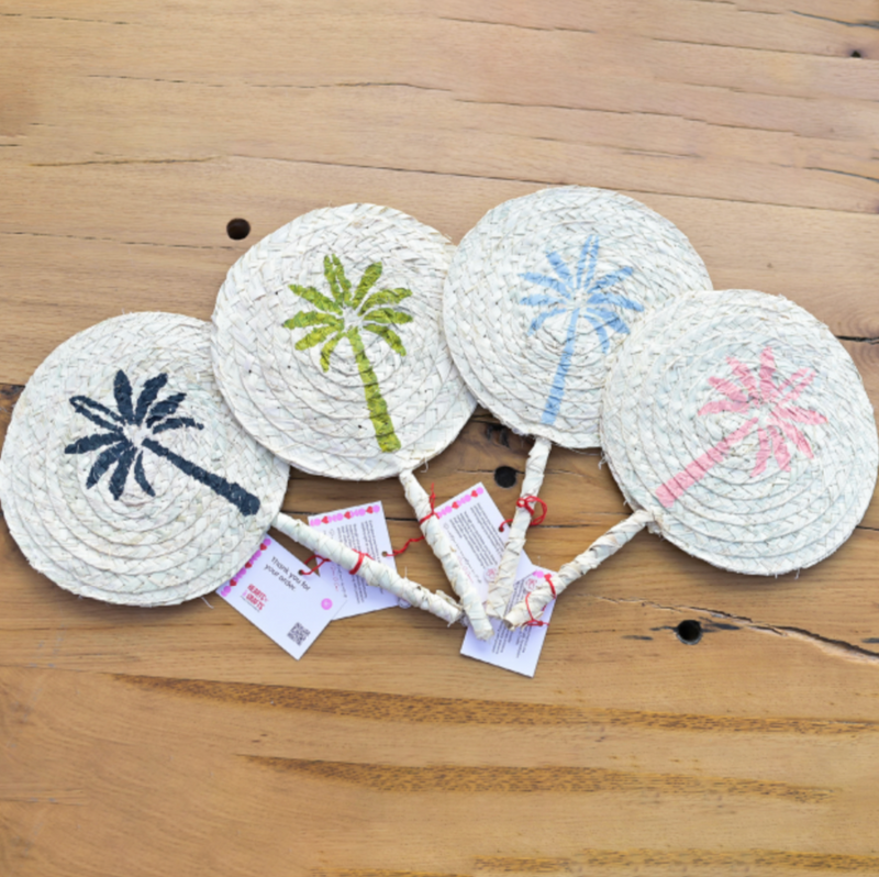 WOVEN PALM FAN