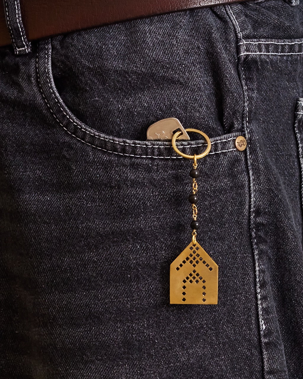 Manzel Keychain | Black Onyx