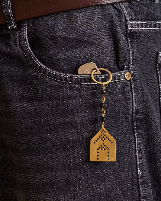 Manzel Keychain | Black Onyx