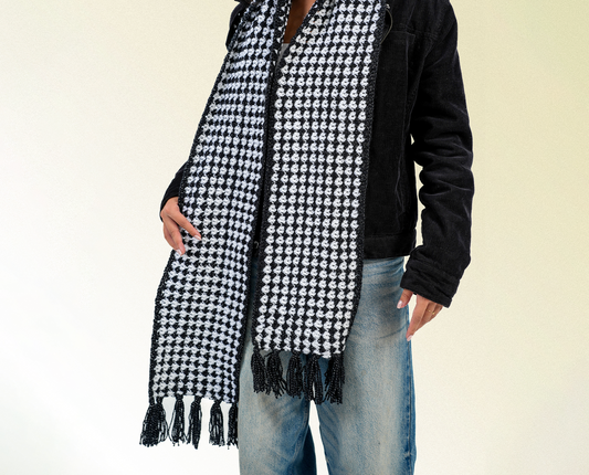 Midnight Grid Scarf