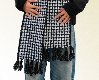 Midnight Grid Scarf