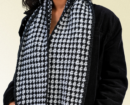 Midnight Grid Scarf